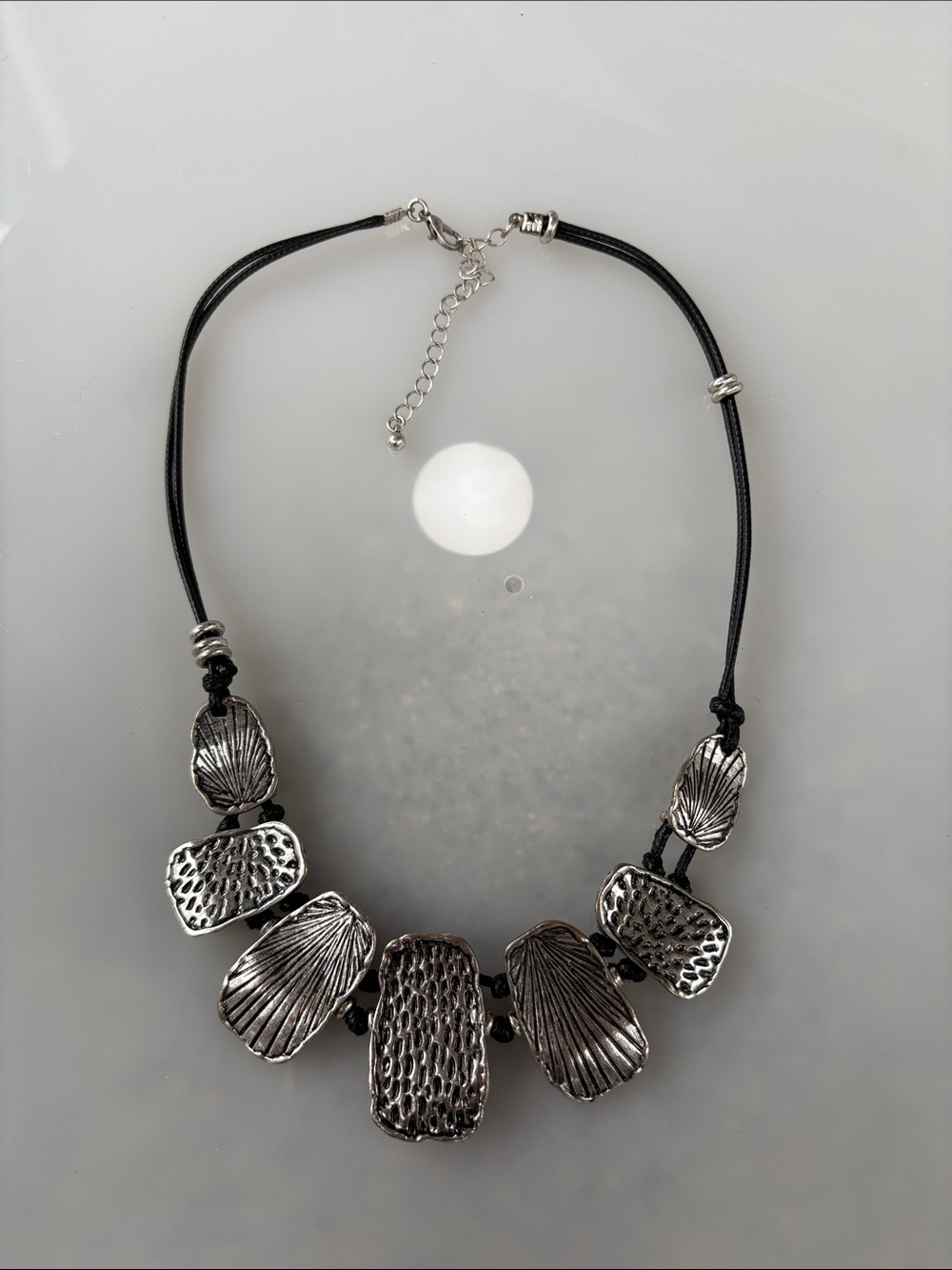 4- Silver Tone Shell Statement Necklace - Women Jewelry